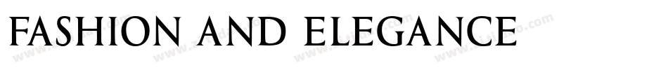 fashion and elegance字体转换